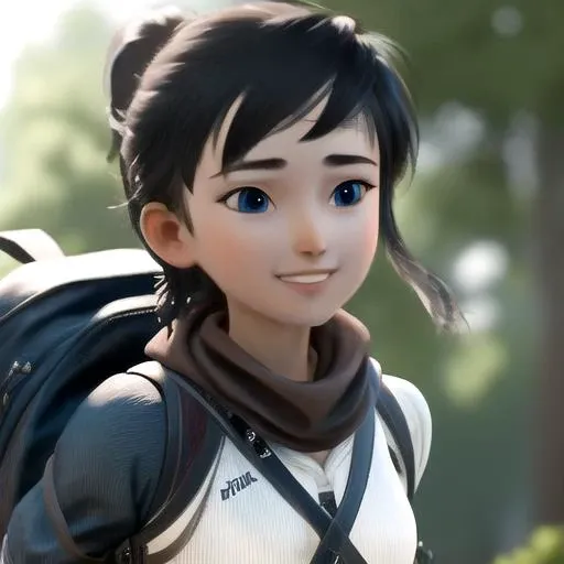 (masterpiece:1.2), detailed, detailed light, detailed shadows, (intricate details:1.15), a girl, 1girl, closeup photo of face, in the park, dressed in a sport suit, joyful gaze, running on the path, wearing a backpack, (blue eyes:0.1) <lora:kena-02 7:1>