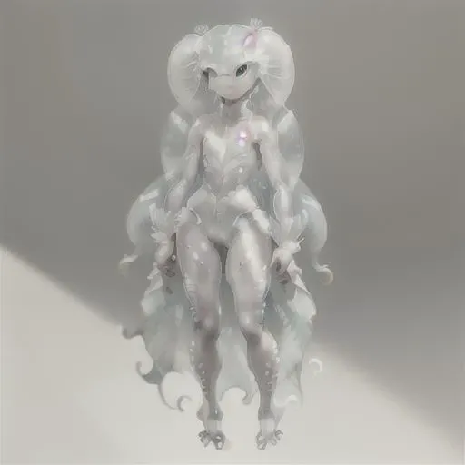 best quality, masterpiece, a portrait of a creature <lora:25_preal_1v5_768_0001BD5e_NR128NA128off:0.8> mix_\(jellyfish\), jellyfish, transparent, charturnerv2, A character turnaround of a jellyfish creature. Multiple views of the same character.