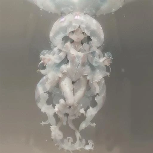 best quality, masterpiece, a portrait of a creature <lora:25_preal_1v5_768_0001BD5e_NR128NA128off:0.8> mix_\(jellyfish\), jellyfish, transparent, charturnerv2, A character turnaround of a jellyfish creature. Multiple views of the same character.