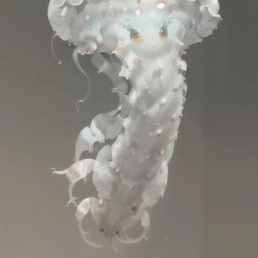 best quality, masterpiece, a portrait of a creature <lora:25_preal_1v5_768_0001BD5e_NR128NA128off:0.8> mix_\(jellyfish\), jellyfish, transparent, charturnerv2, A character turnaround of a jellyfish creature. Multiple views of the same character.