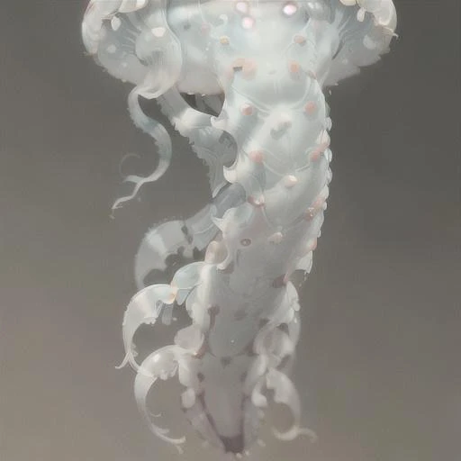 best quality, masterpiece, a portrait of a creature <lora:25_preal_1v5_768_0001BD5e_NR128NA128off:0.8> mix_\(jellyfish\), jellyfish, transparent, charturnerv2, A character turnaround of a jellyfish creature. Multiple views of the same character.
