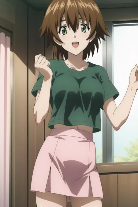 midori_chitose,1girl, solo, skirt, shirt,