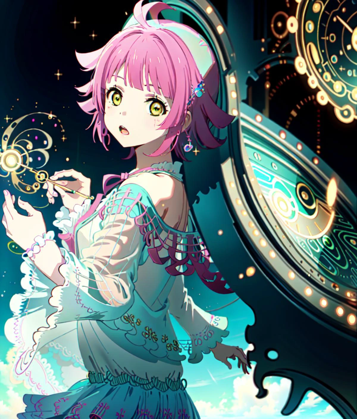 (worldoflace:1.3), 1girl, (best quality, masterpiece:1.5), detailed <lora:WorldofLace:1> <lyco:GoodHands-beta2:1.0> BREAK (rinna tennouji:1.3) <lora:rina-lovelive:1>
