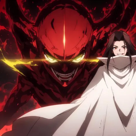 Background energy burst. Surrounding energy, evil smile
1 boy with long balck hair, white cloak, red gloves, red shoes, red pants,Beautiful fingers, Beautiful nose, Beautiful character design, Perfect eyes, Perfect face, Expressive eyes, Perfect balance, Look at the viewer, Shut up, (innocent_big_eyes: 1.0), (Light_Smile: 0.3 ), official art, extremely detailed CG unified 8k wallpaper, perfect lighting, colorful, Bright_Front_face_Lighting, white skin, (masterpiece:1.0), (best_quality:1.0), ultra-high resolution, 4K, ultra-detailed, photography, 8K,
<lora:yewang:0.6> <lora:r1ge - AnimeRage:0.3> r1ge <lora:tianshu-000001:0.3>