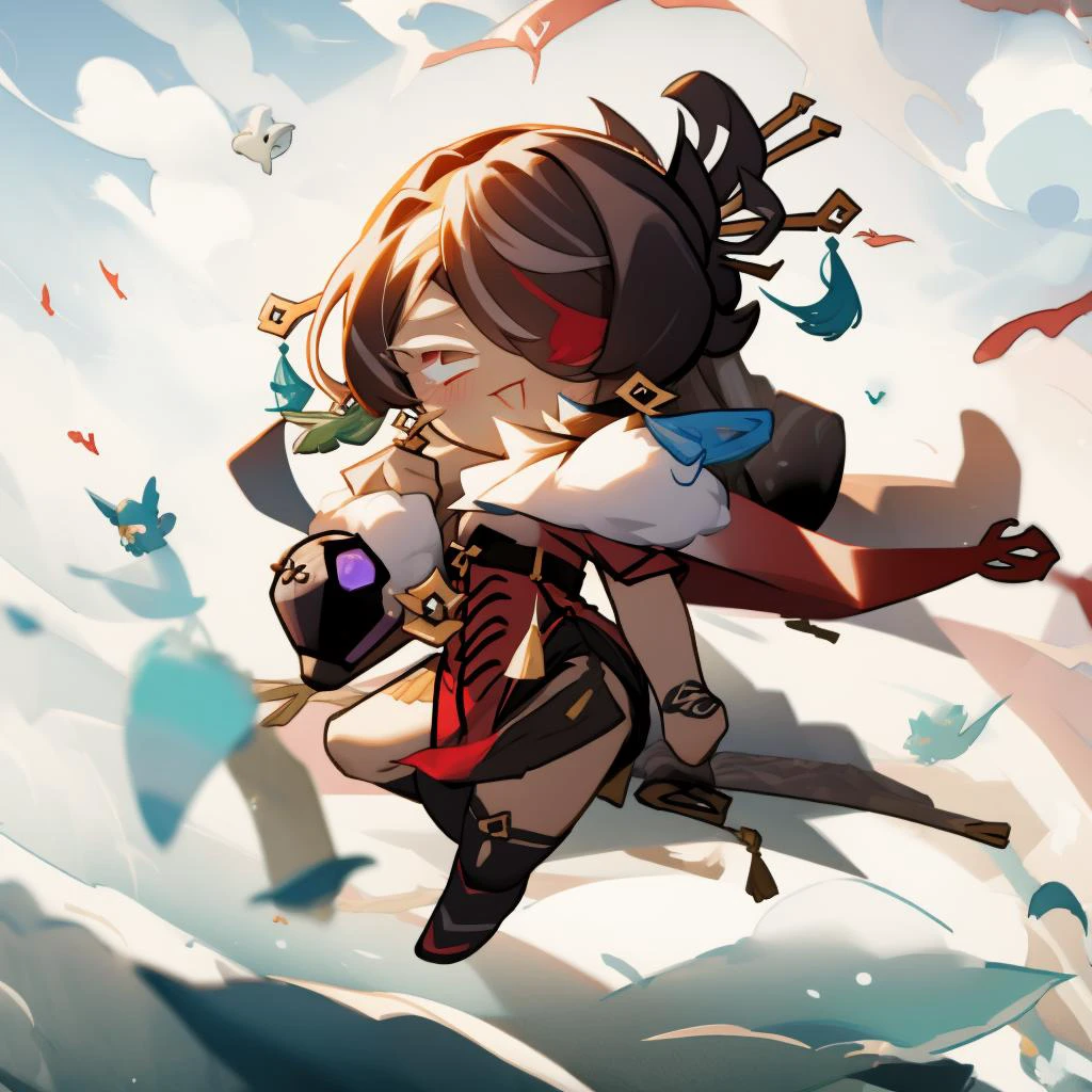 1girl, chibi, <lora:cookierun_gachasplash-10:1>, <lora:beidou1_64-000010:0.9> beidoudef, beidournd