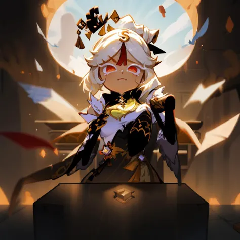 1girl, chibi,  <lora:cookierun_gachasplash:1>, battle pose, <lora:ningguang2:0.9> ningguangdef <lora:genshinfull1:0.9> lisadef,  lisarnd, bloom, ray tracing