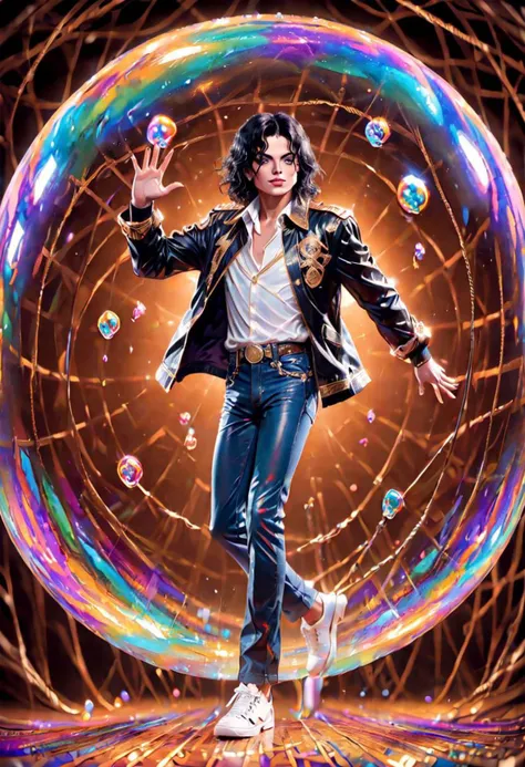 <lora:BubbleXL:0.5> Michael Jackson adult danse in a bubble