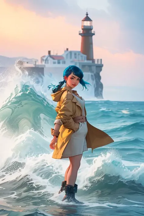 DEN_flaSG_jynxed,
portrait of a lighthouse keeper (walking on the rocks:1.2) on a dark (stormy night:1.2) wearing a yellow raincoat in the wind, (waves crashing:1.2) into the rocks, (storm:1.2), (wind swept:1.2), (gale:1.1), (tsunami:1.1), lighthouse, (night time:1.2), (wet rocks, rocks, rocky:1.2), (splashing waves:1.2), waves, (ocean spray:1.2), (lighthouse:1.1),
bokeh, f1.4, 40mm, photorealistic, raw, 8k, textured skin, skin pores, intricate details <lora:epi_noiseoffset2:1>, epiCRealism <lora:ClothingAdjuster3:-0.8>