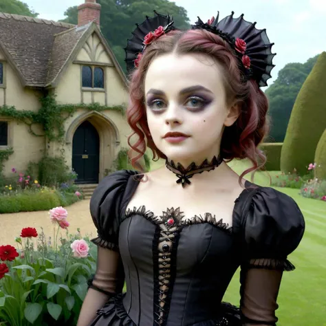 1girl,solo,realistic,
Gothic Helena boham carter, English cottage and garden background, pastel colour palette, mark ryden <lora:bigeyes-xl-v1:0.8> big eyes, anime eyes <lora:add-detail-xl:0.8> <lora:- SDXL - voodstyle_ Voodoofy_V1.0:0.8> voodstyle <lora:RPGJesterXL:0.8> jester