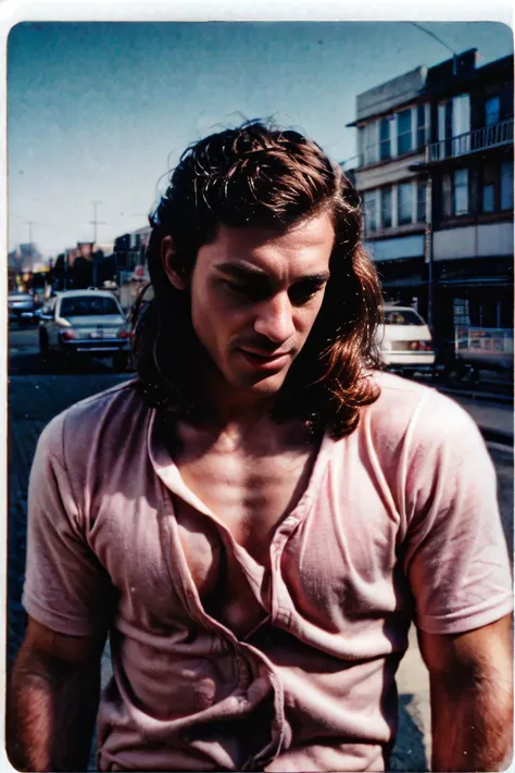 (photo, polaroid, damaged, chadpo, pailide,  analog, overexposed, white marks, opacification, grainy:1), (sad :1), (polaroid of a dark  man with comfortable  clothes and long  red  hair:1), (male:1), (smug in the 70s  with natural light:1), (candid photography, street photography, documentary photography, figure in the distance, out of focus, mysterious, (aesthetic:0.8), vintage, retro)<lora:Male_Model:0.3> <lora:last:0.6> <lora:Damaged_Photo_v01:0.4> <lora:cp6:0.5> <lora:AnalogRedmondV2-Analog-AnalogRedmAF:0.4> <lora:LCM_LoRA_Weights_SD15:0.5>  <lora:xl_more_art-full_v1:1>  <lora:more_details:0.5> <lora:pailide:0.5>  <lora:Polaroid Type_600_B_1.1:0.5> <lora:NuclearPolaroid1:0.3> <lora:TurbomaleV7:0.5> <lora:unstableHomoerotic_v111:0.3>