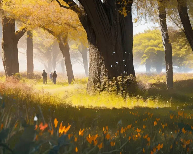 View in a (spring) wildflower meadow with groups of flowers in it, grasses, bushes, big oak and maple trees, (butterlies).
High Contrast, High Saturation, Highly detailed, high quality, masterpiece, volumetric light, light rays, vibrant colors, depth of field.
<lora:landscapes-6-2023-04-27-120356-6faaedf2:0.8>
<lora:lightV1:1>