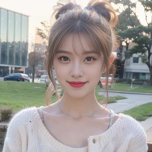 mix4,(8k, RAW photo, best quality, masterpiece:1.2), (realistic, photo-realistic:1.37),((1girl)),aged down,cute,outdoors, day, sunlight, professional lighting, photon mapping, radiosity, physically-based rendering,chinese,((full body shot:2, silver hair:2, high ponytail:1.2,perfect face,perfect eyes,)),goddess,smile, arms behind back,<lora:cuteGirlMix4_v10:0.7> <lora:koreandolllikeness_V10:0.2> <lora:japaneseDollLikeness_v10:0.2> <lora:LORAChineseDoll_chinesedolllikeness1:0.2> <lora:shojovibe_v11:0.1> <lora:fashionGirl_v50:0.1> <lora:hipoly3DModelLora_v10:0.1>