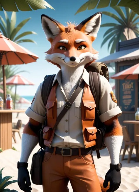 concept art (Girlish Photo:1.3) of (Ultrarealistic:1.3),(Relieving:1.3) <lora:AnimAl P FFusion v2-ep2.4:1> cocktail bar at the beach there is a fox that is standing in the woods with a backpack, disney stylized furry, tonic the fox, anthropomorphic fox, an anthropomorphic fox, nick wilde, trending on character design, character poster, film art of character design, aardman character design, small character. unreal engine 5, stylized character, nick wilde from zootopia Holographic Desert Mirage Lounge,Highly Detailed,(80s Art:2),(Desaturated:1.3),close portrait,(manga:1.3),beautiful,attractive,handsome,trending on ArtStation,DeviantArt contest winner,CGSociety,ultrafine,detailed,studio lighting . digital artwork, illustrative, painterly, matte painting, highly detailed