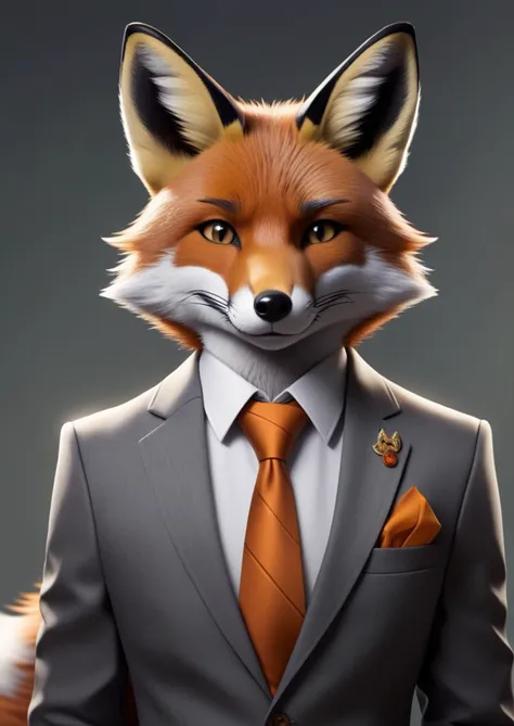 PokÃ©mon style dressed in a suit and tie with a fox head, portrait of an anthro fox, anthropomorphic fox, an anthropomorphic fox, stern looking fox in a lab coat, tonic the fox, âportrait of a cartoon animal, digital fox, fox scientist, foxish guy in a lab coat, legoshi from beastars <lora:AnimAl P FFusion v2-ep2:1>,(Fujifilm Superia:1.3) . Vibrant, cute, anime, fantasy, reminiscent of PokÃ©mon series