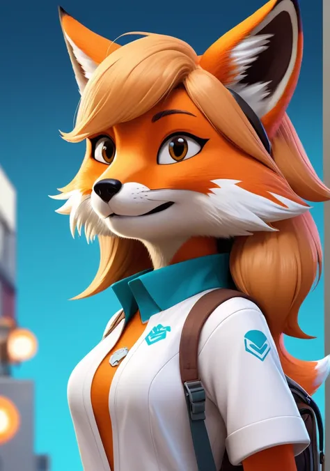 anime artwork <lora:AnimAl P FFusion:1> there is a cartoon character of a woman with a cat's head, anthropomorphic lynx, gadget hackwrench, headshot of young female furry, anthropomorphic female cat, furry character portrait, marmoset toolbag render, marmoset render, stylized character, female fursona, portrait of an anthro fox, stylized character design, fox scientist . anime style, key visual, vibrant, studio anime,  highly detailed