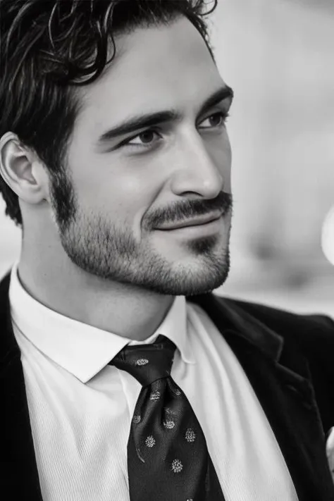 <lora:Hummels:0.8> raw photo, smiling, (8k, RAW photo, professional, masterpiece:1.2), (realistic, photo-realistic:1), closeup, portrait, ultra-detailed, (high detailed skin:1.2), detailed face and body, cinematic lighting, (Arthur Tweed suit, overcoat:1.2), (Short hair), 32yo, 1man