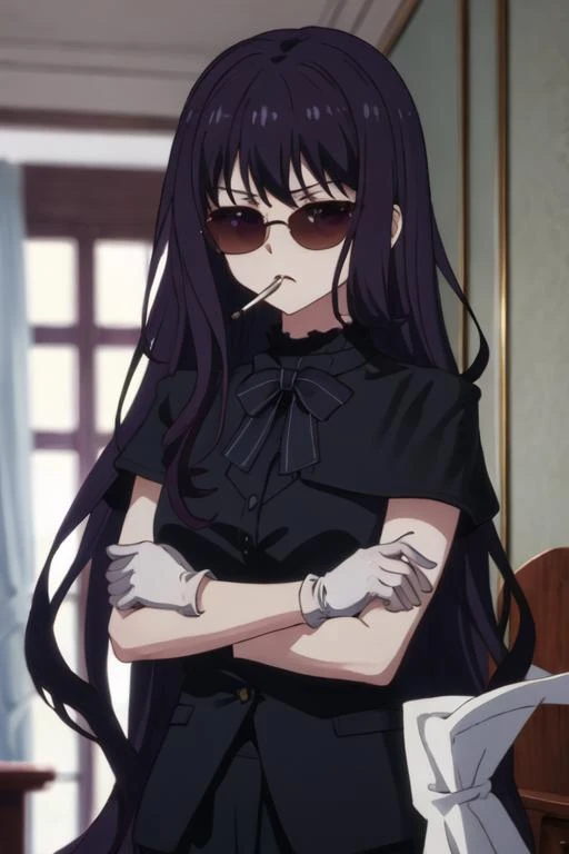 (Very detailed CG ユニティ 4k 壁紙),(masterpiece),(Highest quality),(Very detailed),(Best illustrations),(Best Shadow),(Absurd),(Detailed Background), Misaki Ayuzawa, One person, alone, Maid clothes, Day, Black Hair, Long Hair (((black blindfold))), (((Chain Lead、Animal Collars, chain leash, collar, viewer holding leash, medium breasts, On all fours, Put your hands together))), (((open mouth, tongue out, stick out tongue, long tongue, full face blush, sexual ecstasy smile, fucked silly, vulgarity))), perfect female body, maid headdress,
