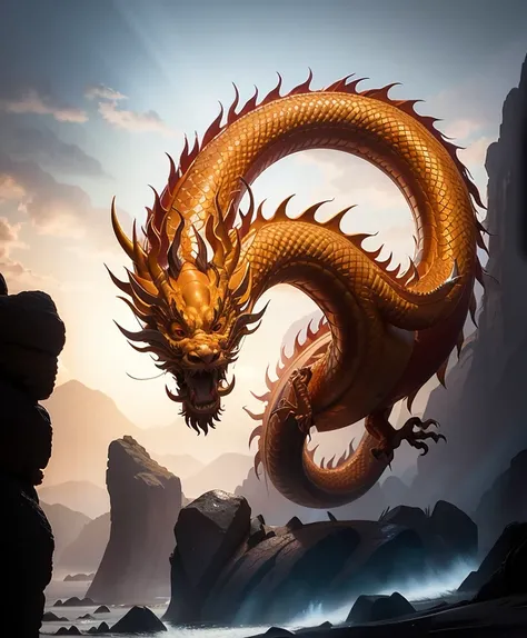 masterpiece, chinese dragon, long dragon, Loong,fangs,fantasy, mythical, art by( greg rutkowski:0.8), epic lighting, (photo realism:1.2), high quality, highly detailed, masterpiece, epic,
<lora:chilloutmixlong_v10:0.7>