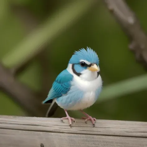 a cute cartoon little bird, pleading with camera, asking a question of viewer, big sad eyes, head tilted, full body, realistic, 8k, ultra-detailed, illustration, dynamic angle, masterpiece, best quality, forest background,