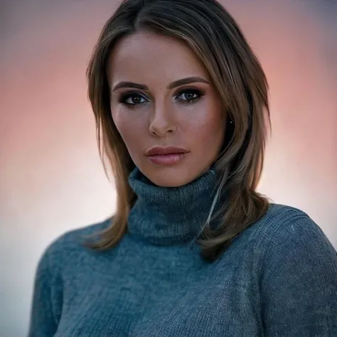 (masterpiece:1.2), (best quality,:1.2), 8k, HDR, ultra detailed, ((photorealistic)), professional light, cinematic lighting, fashion photography, ambient lighting, Gemma, <lora:Gemma-10:1>, ((portrait shot)), turtleneck pullover, epiCPhoto,