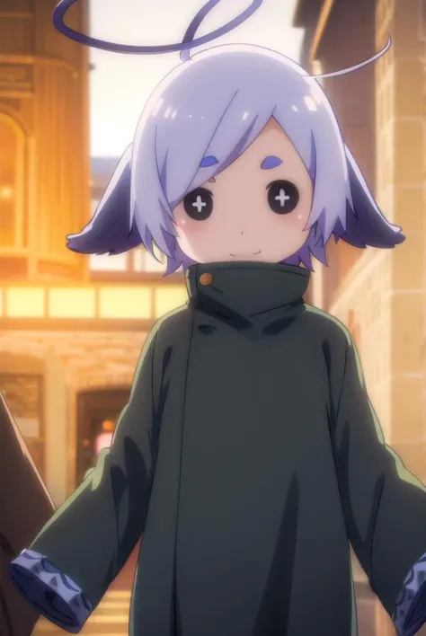 kanchal, <lora:kanchal s1-lora-nochekaiser:1>,
kanchal, animal ears, blue hair, ahoge, male focus, (solid circle eyes:1.5), (black eyes:1.5), (bright pupils:1.5), smile,
BREAK sleeves past wrists, sleeves past fingers, oversized clothes,
BREAK outdoors,
BREAK looking at viewer, (cowboy shot:1.5),
BREAK <lyco:GoodHands-beta2:1>, (masterpiece:1.2), best quality, high resolution, unity 8k wallpaper, (illustration:0.8), (beautiful detailed eyes:1.6), extremely detailed face, perfect lighting, extremely detailed CG, (perfect hands, perfect anatomy),