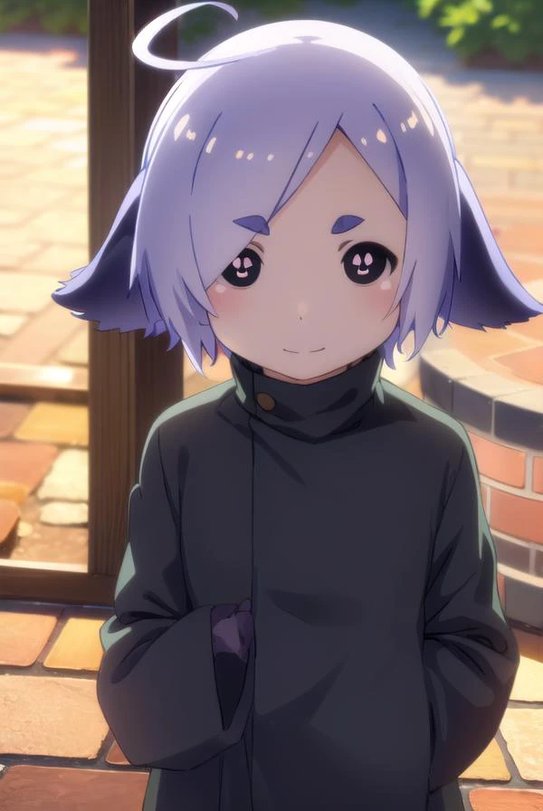 kanchal, <lora:kanchal s1-lora-nochekaiser:1>,
kanchal, animal ears, blue hair, ahoge, male focus, (solid circle eyes:1.5), (black eyes:1.5), (bright pupils:1.5), smile,
BREAK sleeves past wrists, sleeves past fingers, oversized clothes,
BREAK outdoors,
BREAK looking at viewer, (cowboy shot:1.5),
BREAK <lyco:GoodHands-beta2:1>, (masterpiece:1.2), best quality, high resolution, unity 8k wallpaper, (illustration:0.8), (beautiful detailed eyes:1.6), extremely detailed face, perfect lighting, extremely detailed CG, (perfect hands, perfect anatomy),