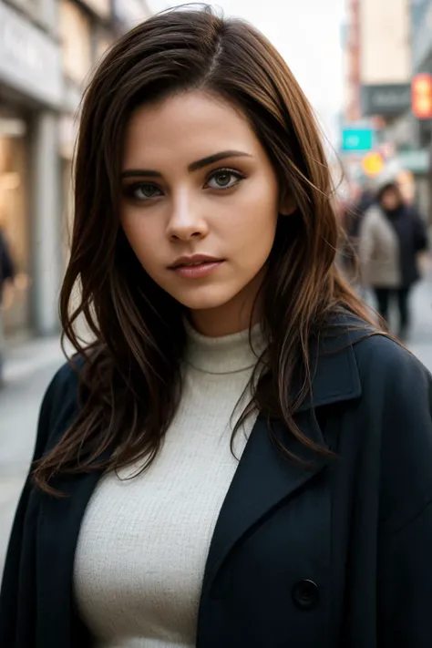 photo of 1girl, Overcoat, upper body, street, soft lighting, eye level BREAK
huge breasts, makeup BREAK
<lora:Nadine:1>