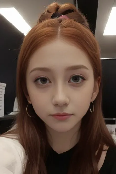 close up headshot, Masterpiece, best quality, ((crowded office)), at a ((office)), (*office* crowded with people:1.3), BREAK
1girl, cleavage, (large breasts), 4k, beautiful, looking at viewer, BREAK
business suit with (no undershirt), pencil skirt, ((black pantyhose)), suit coat, BREAK
redhead, makeup, earrings, pale skin, fair skin, white skin, BREAK
<lora:MKM:1>