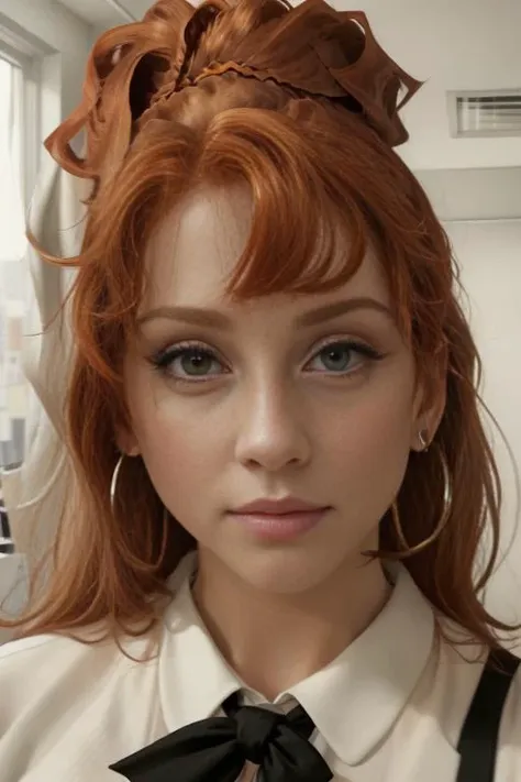 close up headshot, Masterpiece, best quality, ((crowded office)), at a ((office)), (*office* crowded with people:1.3), BREAK
1girl, cleavage, (large breasts), 4k, beautiful,  looking at viewer,  BREAK
business suit with (no undershirt), pencil skirt, ((black pantyhose)), suit coat, BREAK
redhead, makeup, earrings, pale skin, fair skin, white skin, BREAK
<lora:MKM:1>