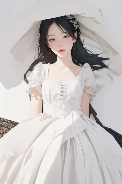 wrenchlogown,<lora:wrenchlogown:1>,
by Steve Henderson,(white, Minimalism but extremely beautiful:1.4),(intricate details, masterpiece, best quality:1.4),in the style of nicola samori,
Cel Shaded Art,2D,flat color,toon shading,cel shaded style,looking at viewer,
