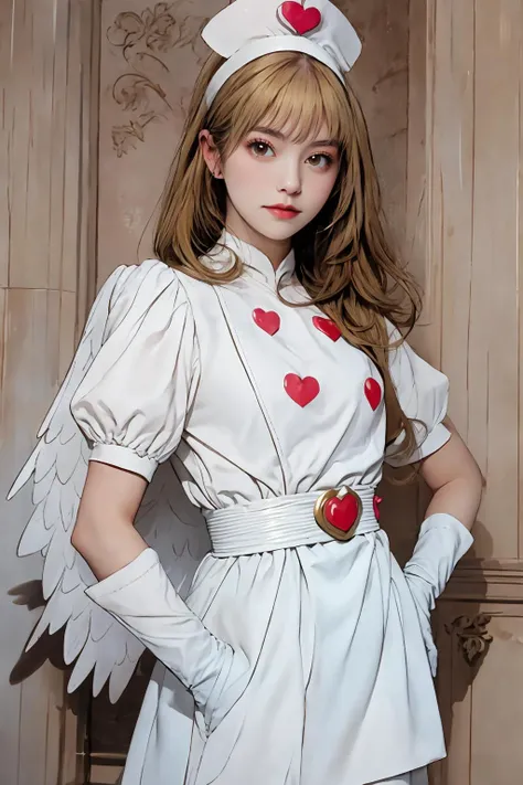 masterpiece, best quality, solo,1girl,looking at viewer,
robina, gloves, blond hair, white wings, white pantyhose, upper body,, hands on hips,Disneyland,Cinderella Castle,
<lora:robina:0.7>