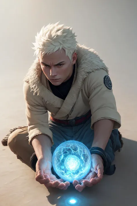 <lora: Rasengan:1>, rasengan, bluelight, (best quality:1.3), (extremely intricate, detailed skin, detailed light, detailed shadow:1.1), (realistic, realistic_background, high_resolution, distinct_image)