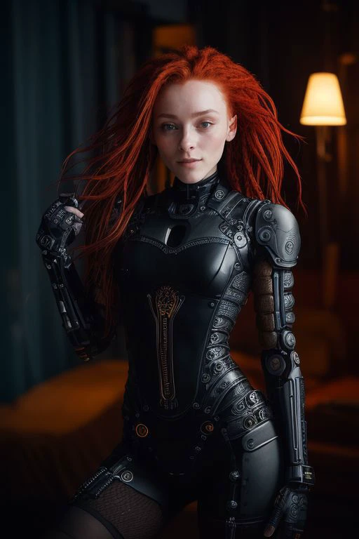 DEN_kaleria_SG,
woman with a (robot arm:1.2) and (mechanical limbs:1.2) wearing sunglasses, human body, (android:1.2), (robot arm:1.2), machinery, (cyberpunk:1.2), punk,
bokeh, f1.4, 40mm, photorealistic, raw, 8k, textured skin, skin pores, intricate details <lora:epi_noiseoffset2:1>, epiCRealism <lora:ClothingAdjuster3:-1.1>