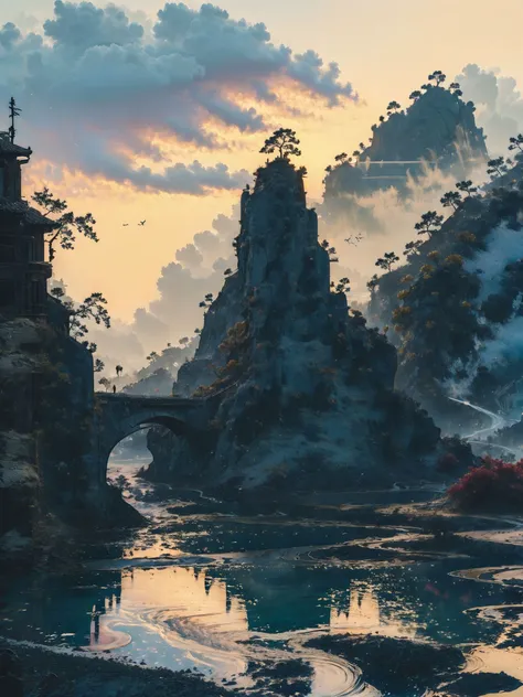 xuer dreamy landscapes,
<lora:~Q?-h^{\ql4 xuer dreamy landscapes:0.8>,