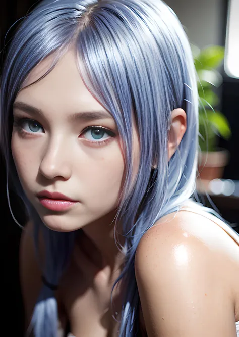 photo of beautiful age 18 girl, pastel hair, freckles sexy, beautiful, close up, black|blue|yellow eyes, young, dslr, 8k, 4k, ultrarealistic, realistic, natural skin, textured skin, terry farrell