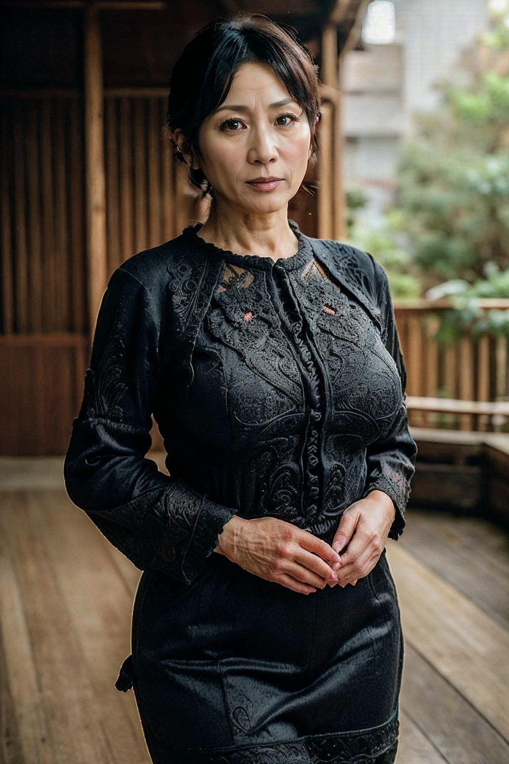 photo of Natskit, a mature woman, sixty years old, MILF, standing, solo, realistic, (masterpiece:1.1), (best quality:1.1), beautiful, (intricate details), unity 8k wallpaper, ultra detailed, beautiful, aesthetic, perfect lighting, <lora:Natskit_V1-000010:0.85>