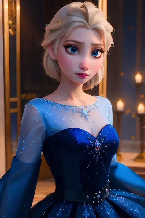 <lora:Elsa_v1:1.0> elsa, sparkling blue dress, upper body