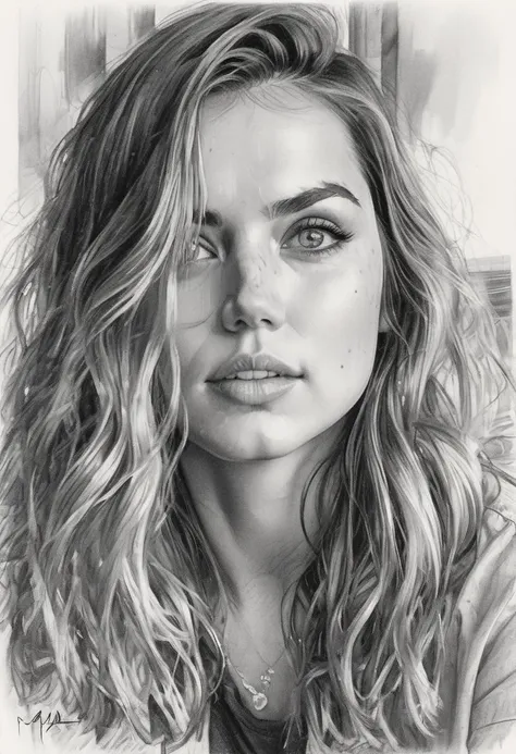 stunning black and white graphite sketch of a beautiful ohwx woman, (by Alyssa Monks:1.1), by Joseph Lorusso, by Lilia Alvarado, beautiful lighting, sharp focus, 8k, high res, (pores:0.1), (sweaty:0.8), Masterpiece, Nikon Z9, Award - winning photograph <lora:ana_lora_sdxl_v1-64_cumul_fp16:1>