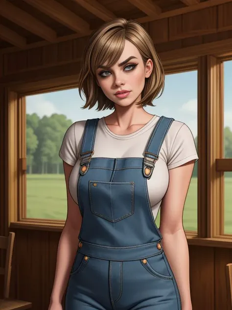 <lora:LCM_LoRA_Weights_SD15:0.7>  
Lauren_LaForge,
shy expression, 
overalls,
 country interior,