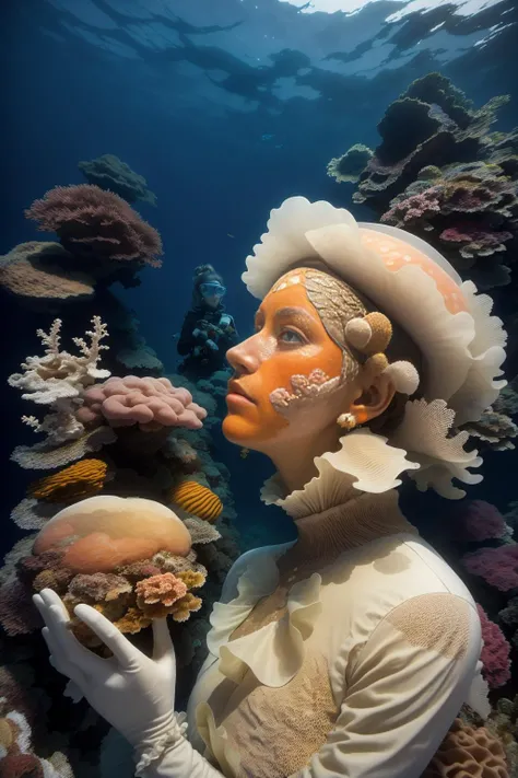 a beautiful woman by  UnderseaSculpture and Slim Aarons <lora:UnderseaSculpture-000008:1>