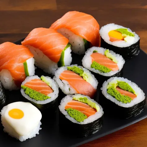 <lora:yummyfood:1.0>, a photo of yummyfood, sushi