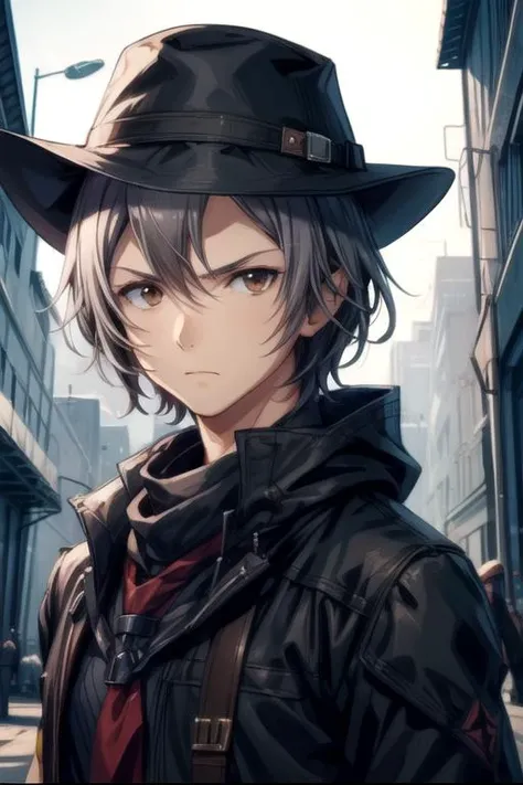 masterpiece, best quality, sketch, 1boy, solo, male focus, looking at viewer, , , <lora:ryou_kaidai:0.72>, ryou_kaidai, grey hair, brown eyes, , Mordor: A dark and evil land ruled by the dark lord Sauron, 32k resolution