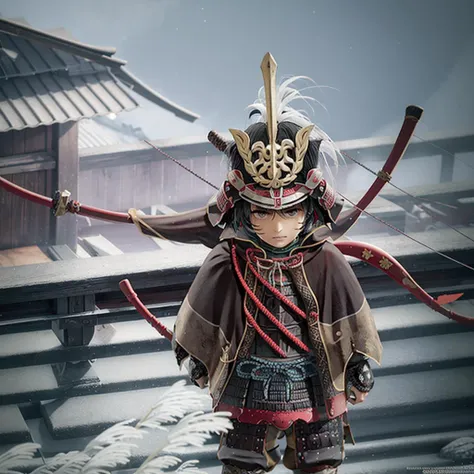 <lora:genichiro-000006:1>,1 boy,chibi,cute,best quality,pop mart design,octane rendering,3d,blind box style,japanese armor,helmet,katana,round eyes