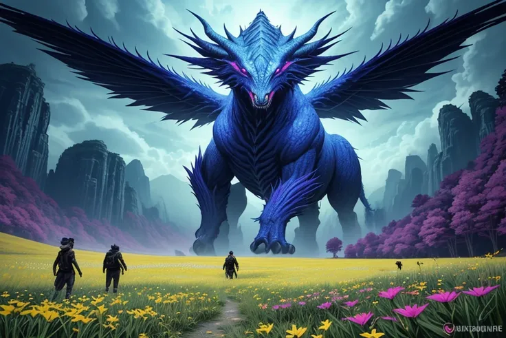 famous artwork by __vogonic_guide/guide-artist-mix__, (dramatic scene:1.3), (fractal art:0.8), fantasy style, dynamic angle, depicted is the __vogonic_guide/name-beast__, an (extremly tall:1.3) __vogonic_guide/gibberish-adj__ primeval herbivore with his extremely long neck and barbed tail roaming the (lush flower-covered grasslands:1.2) of planet __vogonic_guide/name-planet__ under a tempestuous sky, this (enormous creature:1.4), marked with colorful striking patterns has no __vogonic_guide/gibberish-adj__ enemies, despite his __vogonic_guide/gibberish-adj__ nature