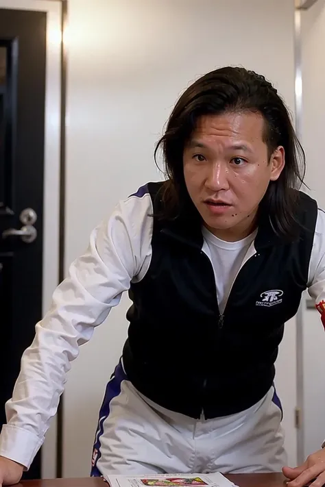male,long hair,full body, (detailed pupils:1.1),best quality, masterpiece, 4K,photo \(medium\),long hair,taekwondo,sunny day,<lora:zhengzu:0.8>