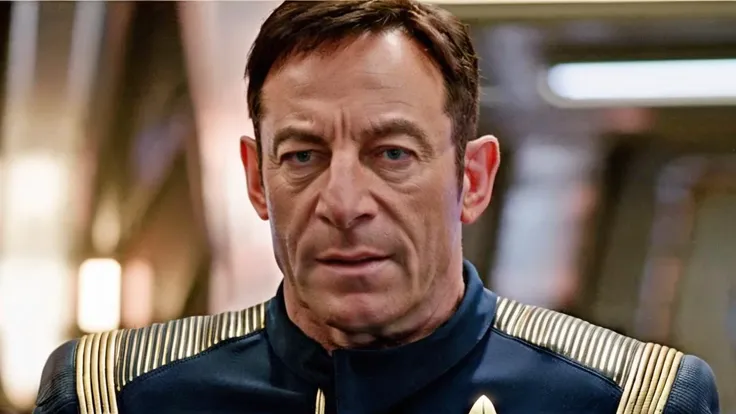 cinematic photo cinematic film still breathtaking jason isaacs as <lora:captain_lorca_100x100:1> captain lorca, man, blue uniform, star trek discovery . award-winning, professional, highly detailed . shallow depth of field, vignette, highly detailed, high budget Hollywood movie, bokeh, cinemascope, moody, epic, gorgeous, film grain, grainy . 35mm photograph, film, bokeh, professional, 4k, highly detailed