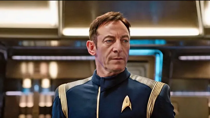 cinematic photo cinematic film still breathtaking jason isaacs as <lora:captain_lorca_100x100:1> captain lorca, man, blue uniform, star trek discovery . award-winning, professional, highly detailed . shallow depth of field, vignette, highly detailed, high budget Hollywood movie, bokeh, cinemascope, moody, epic, gorgeous, film grain, grainy . 35mm photograph, film, bokeh, professional, 4k, highly detailed