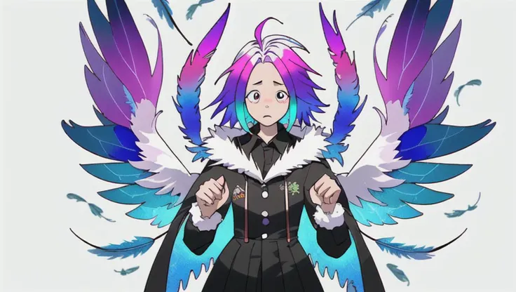 supernatural object transformation amazement surprise fur scales feathers colors graphic design cute