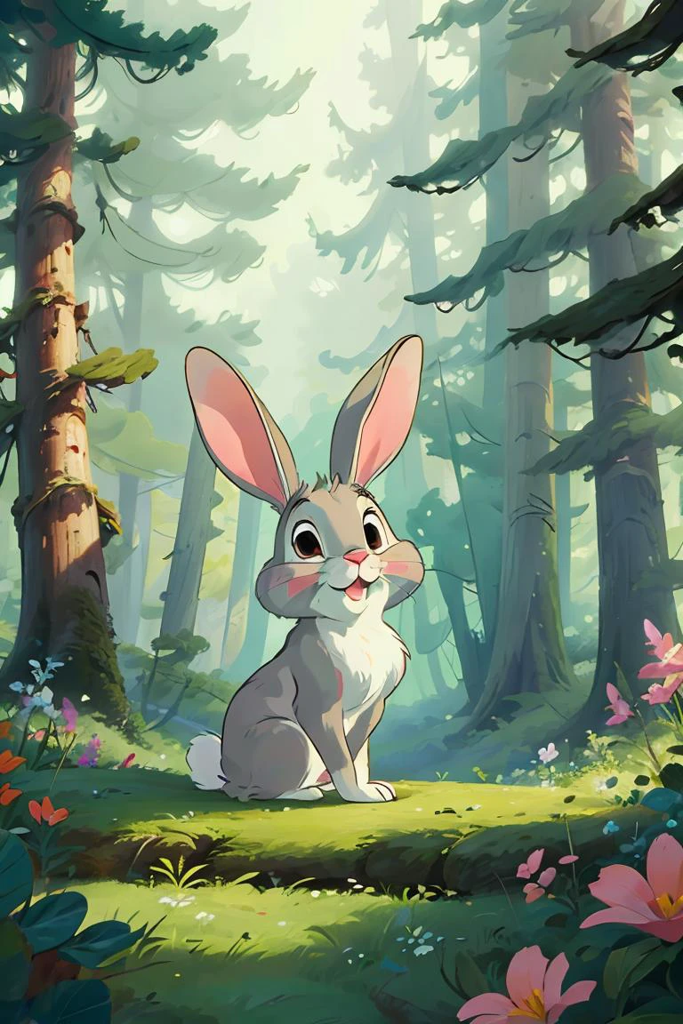masterpiece,best quality,A bunny in the forest,Disney style,animated film,cartoon,<lora:ãç»æ¬æç»ãå¿ç«¥æ
äºç»æ¬ å¨ç»çµå½±é£æ ¼_v1.0:0.6>,chibi