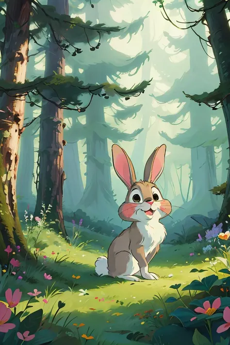 masterpiece,best quality,A bunny in the forest,Disney style,animated film,cartoon,<lora:ãç»æ¬æç»ãå¿ç«¥æ
äºç»æ¬ å¨ç»çµå½±é£æ ¼_v1.0:0.6>,chibi